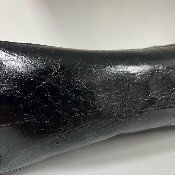 Michael Kors Whitney Large Quilted Crackle Leather Satchel Black - Picture 5 of 13